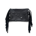 Noir Fringe Clutch